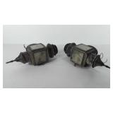 Antique Ford car lights, have been rewired for