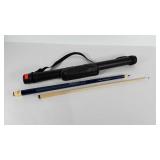 Competition pool cue with carry case