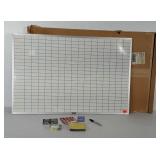 Magnetic dry erase board with month, day and