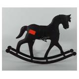 Metal rocking horse decor, 10.5"