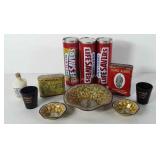 Advertising group, includes lifesaver cans,