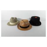Three hats, hats include Dorfman pacific co. and