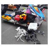 Skid lot of toys, kites, spiders, toy story