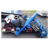 Skid lot of filled with sports bagged chairs,