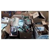 Skid lot of light parts , pipe benders, spikes,