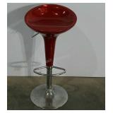 Retro look bar stool, 30" to seat, rust and