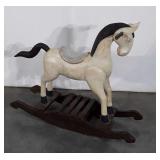 Home Furnishings Wooden Rocking Horse,  34" high.