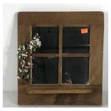 Country craft style wall mirror with shelf and