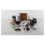 Mixed group, includes flower frogs, smelling