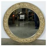Decorative mirror, gold accent frame, 40"