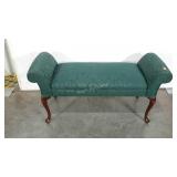 Upholstered settee, Queen Anne style, 50" wide