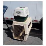 2 poly Dog Carriers, one large one small animal