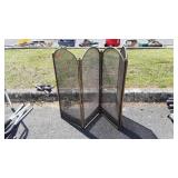 Brass Folding Fireplace Screen