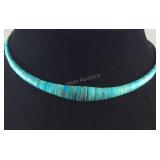 Turquoise beaded choker necklace