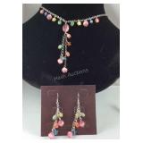 Premier design, beaded necklace with matching