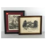 Wall art of local interest, framed picture of