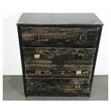 Four drawer chest, 14 x 30 x 35, ,finish wear as