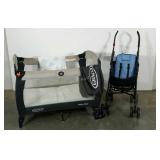 Baby gear. Graco play crib (needs cleaning,