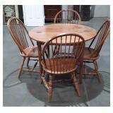 5pc Breakfast Table Set. 42" round table with 4
