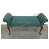 Upholstered settee, Queen Anne style, 50" wide