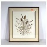 Weed Bouquet print by Brenda Milner, framed