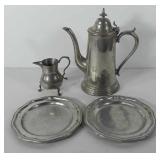 Pewter and metal, includes two York metal