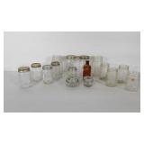 Group of mason canning jars, Ball and Atlas, some