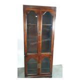 Curio cabinet, 76" tall, damage as shown