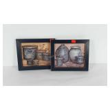 Two crockery prints by Stephanie Hayman McDaniel,