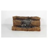 Electric fireplace logs, made with real wood, 20"