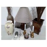 Home decor, vases, lamp, electric candles, etc.