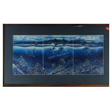 Sea life print by Robert Lyn Nelson, framed and