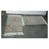 Two matching small area rugs. 37"×24" plus