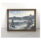 Painting on canvas, signed Perry, framed 26x20