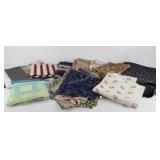 Fabric lot, several patterns, some are smaller