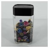 Small jar of buttons