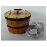 Hand painted basket with color changing flame