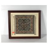 Framed rug, shadowbox effect, 20x18