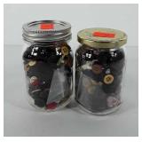 Two jars of buttons