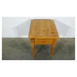 End table, pine, 18 x 22 x 22, drawer sticks a