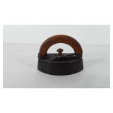 Cast iron sad iron with wooden handle, from the