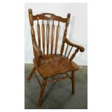 Tell City oak armed chair.