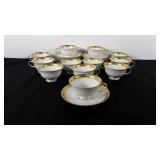 Porcelain cup and saucers, set of twelve, Rosen