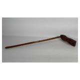Wooden apple butter churn, 34.5" long, some
