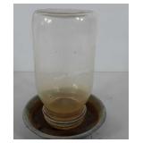 Mason jar water/feeder dispenser, 8"