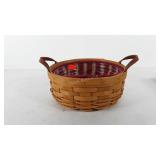 Longaberger basket with liner and protector, 2005