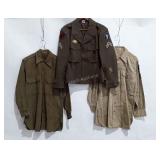 Military uniform, short jacket and two shirts,