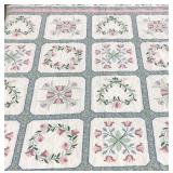 Full size quilted bedspread, 67x85, good