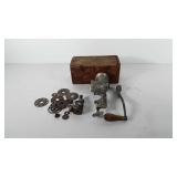 Wooden box with universal food chopper