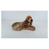 Cocker Spaniel dog figure, poly resin material.